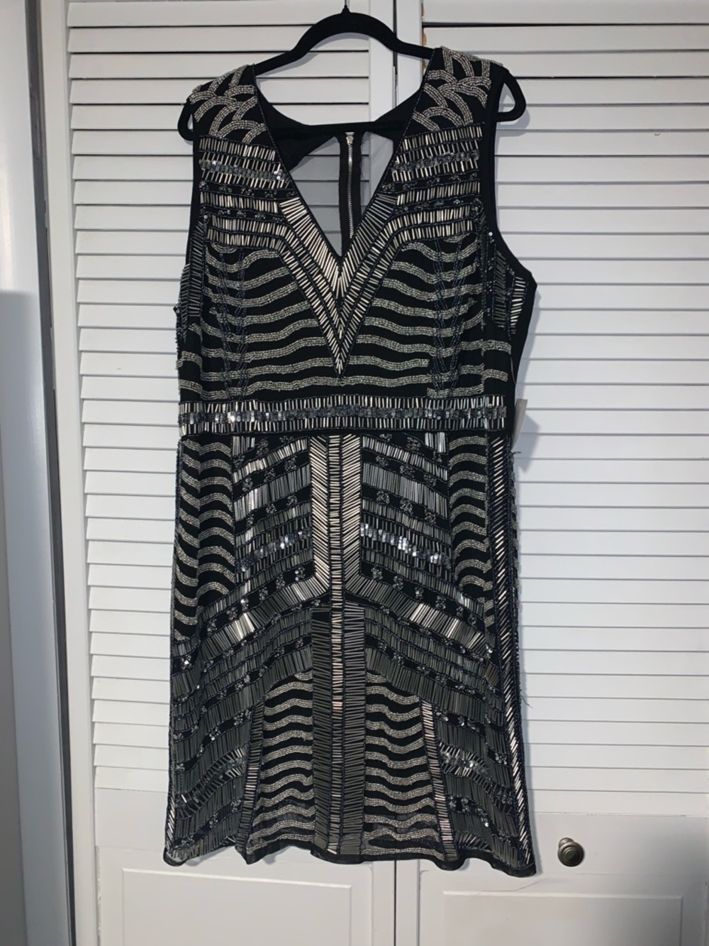 Maya Curve Plus Size Women’s Beaded Sequin Embellished Sleeveless Dress